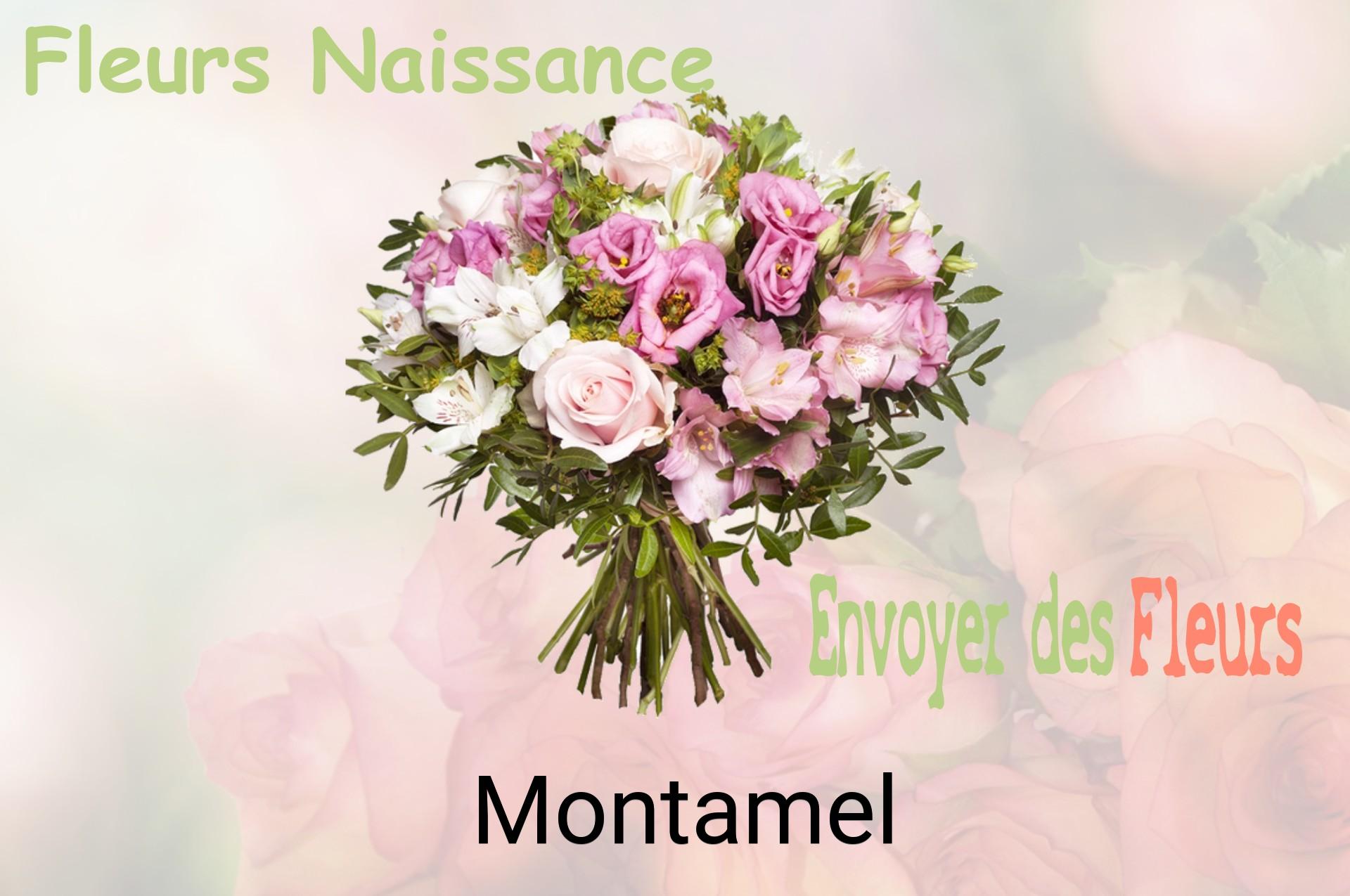 Bouquet de fleurs de naissance livré à Montamel